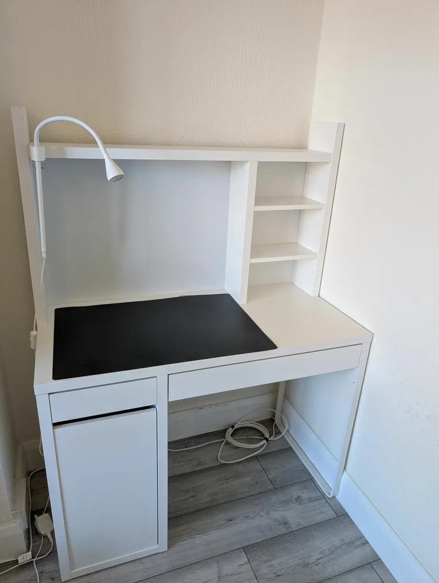 Ikea Micke  white bedroom or office desk and chair - Image 2