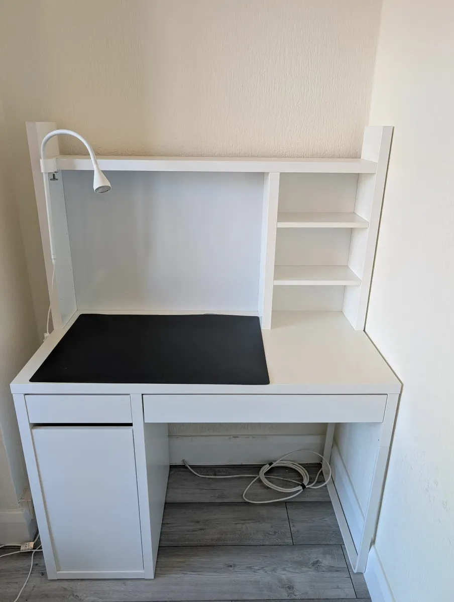 Ikea Micke  white bedroom or office desk and chair - Image 3