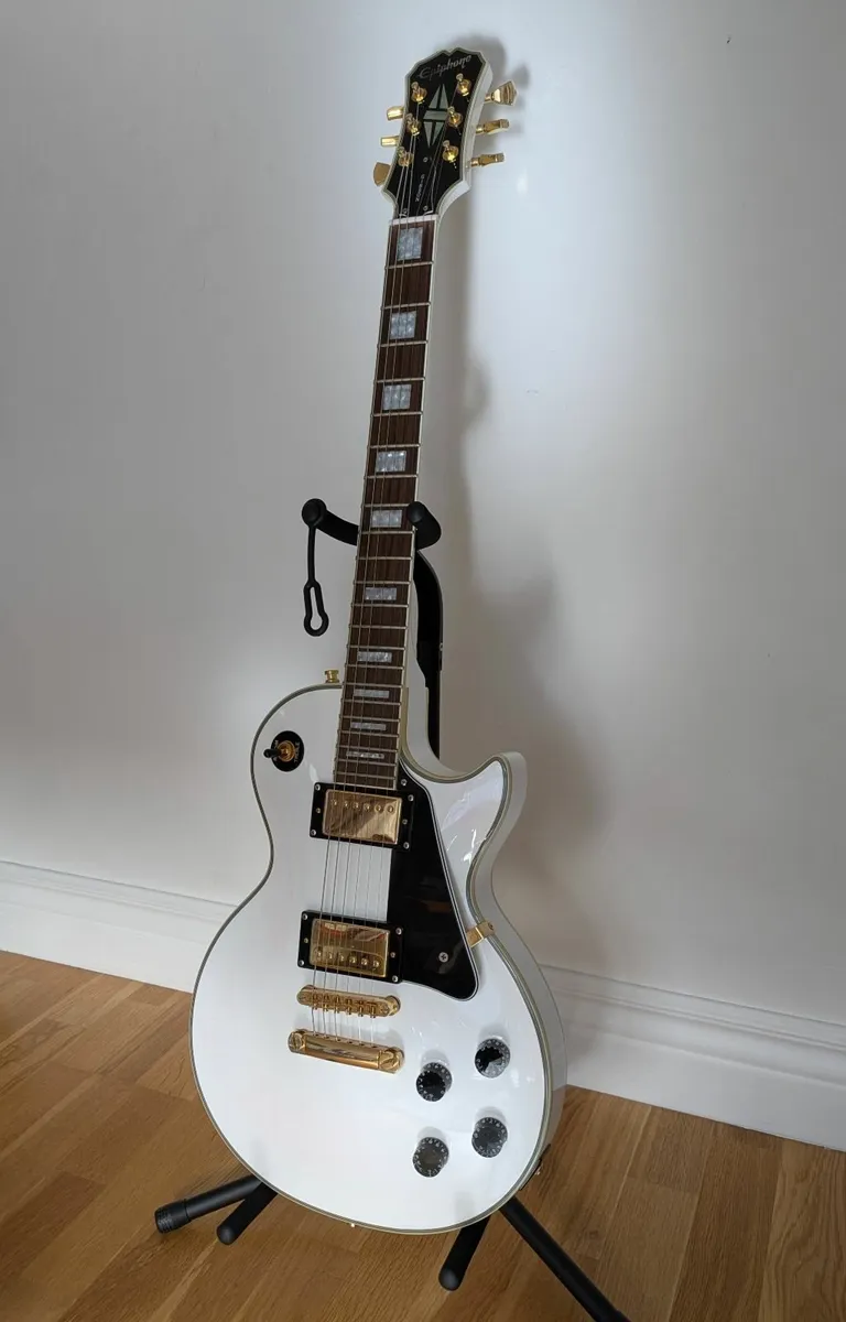 Epiphone Les Paul Custom Alpine White (2002) - Image 4