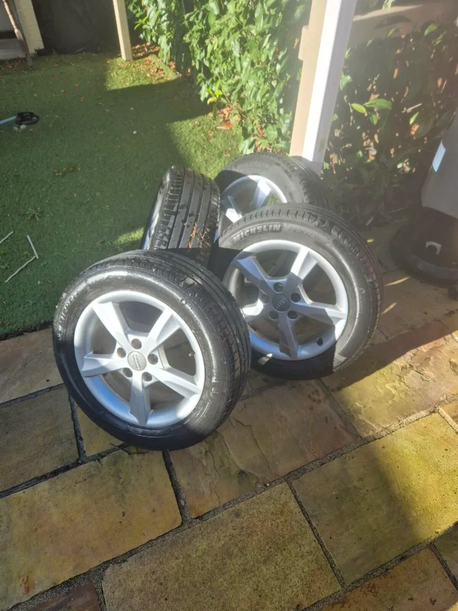 16 inch AUDI Alloys with nearly new tyres!! - Image 3