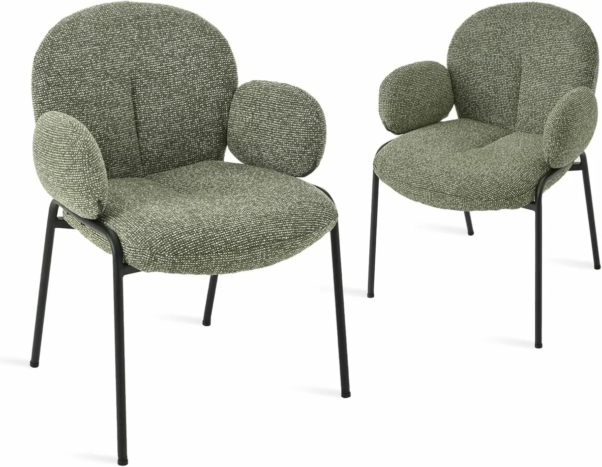 Dining Chairs Set of 2, Ergonomic Upholstered - Image 3