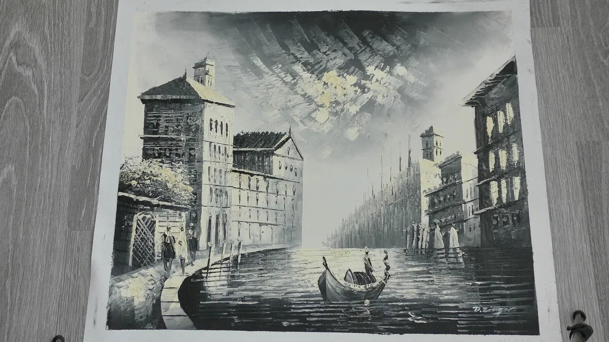 Oil Painting on Canvas.   Sign - Image 3