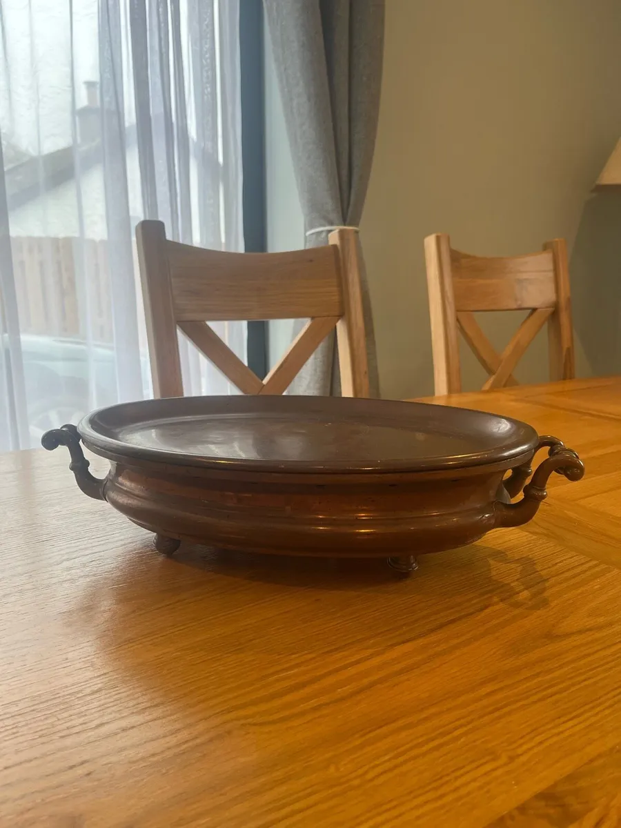 Antique French Copper Food Warmer - Image 1