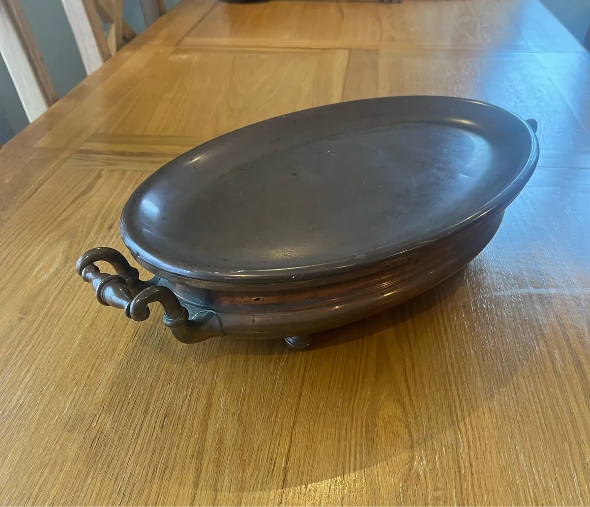 Antique French Copper Food Warmer - Image 2