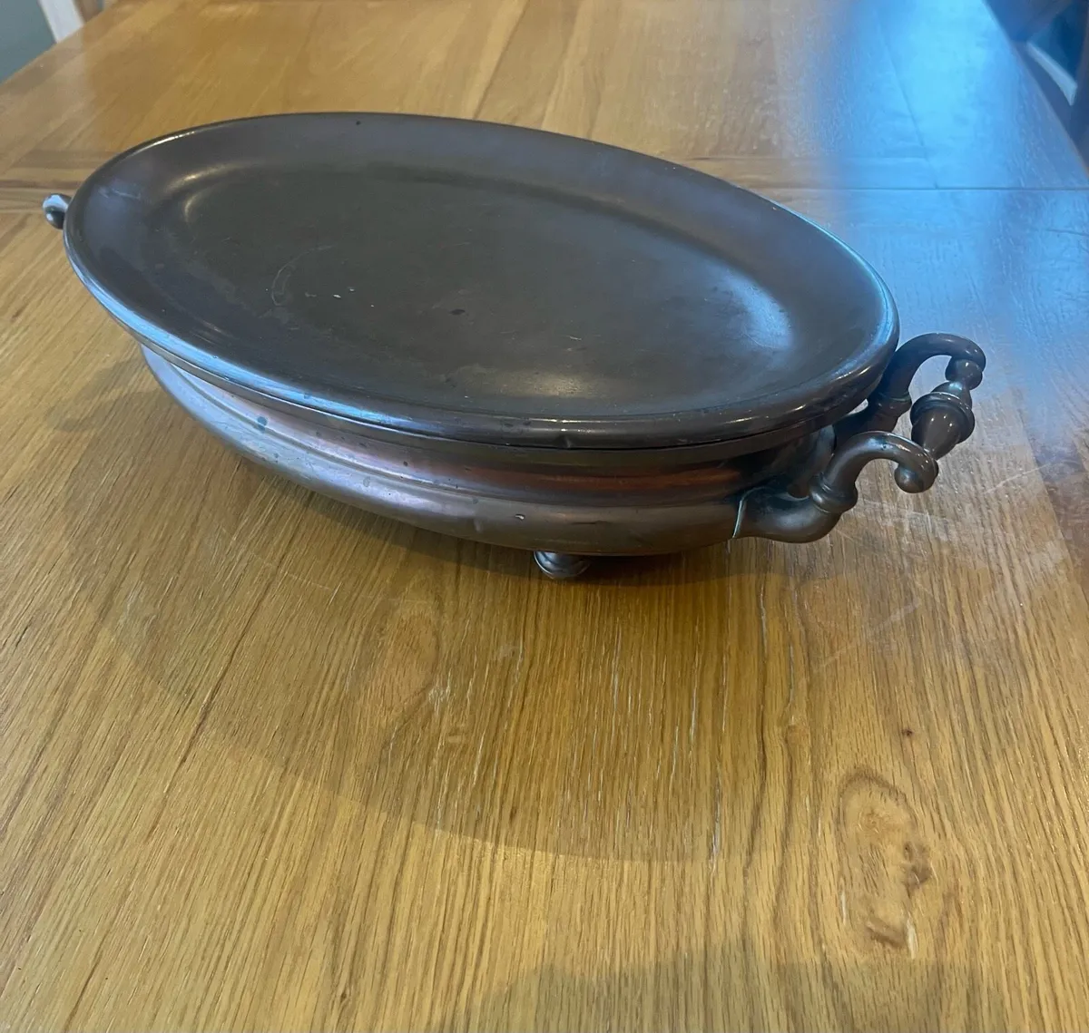 Antique French Copper Food Warmer - Image 3