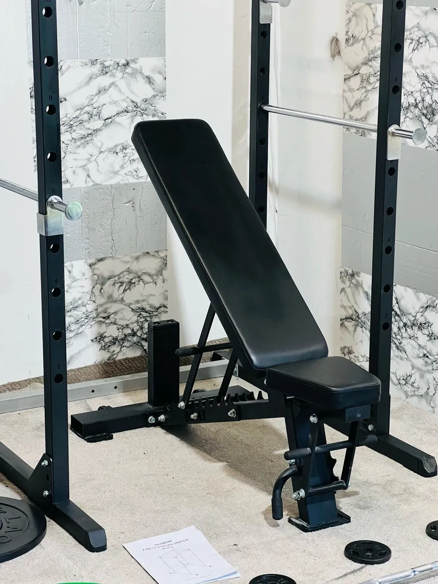 COMPLETELY HOME GYM RACK BENCH WEIGHTS BAR - Image 3