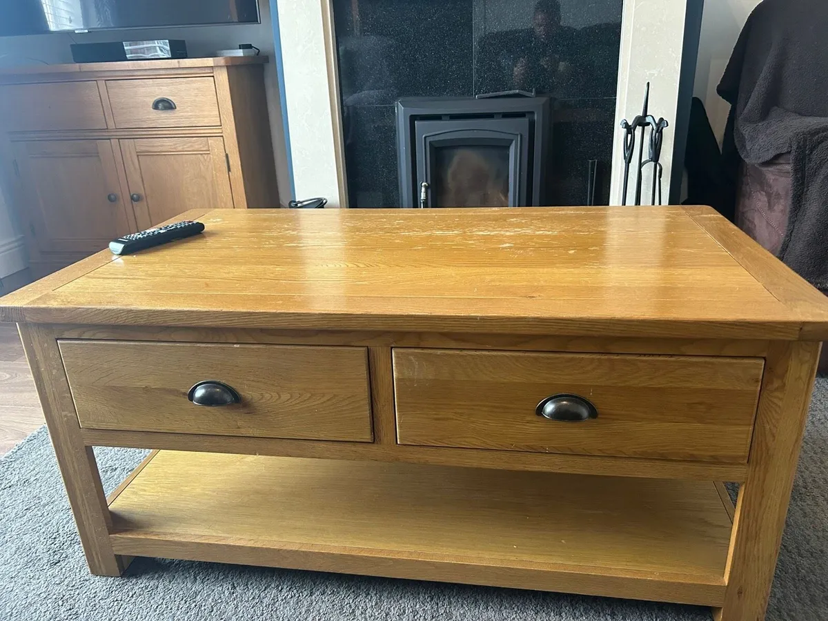 Oak coffee table and TV Unit - Image 2