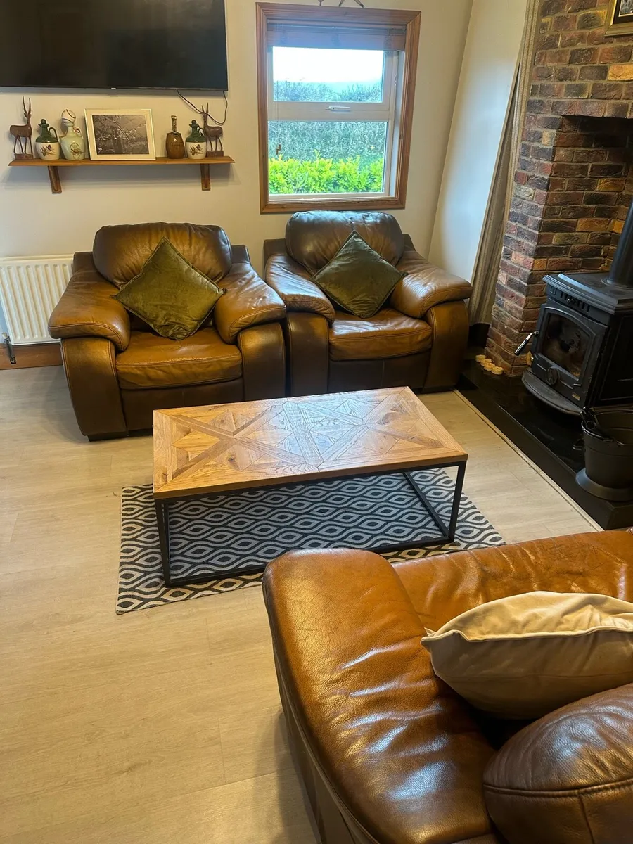 Brown Leather suite - Image 4