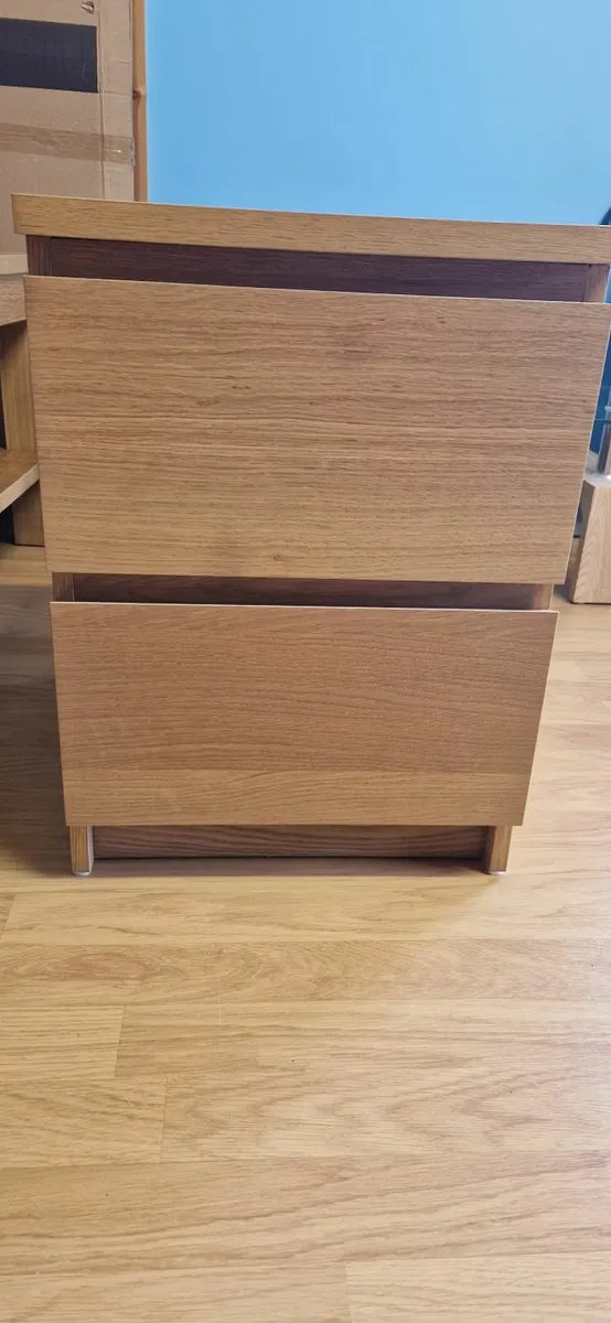 Oak Bedside Locker  Almost New - Image 1