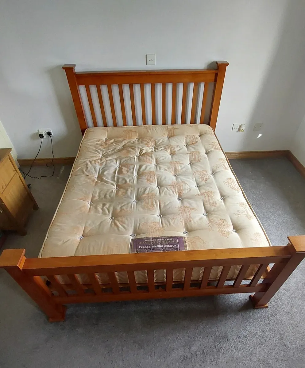 5ft Bed Frame and Mattress - Image 2