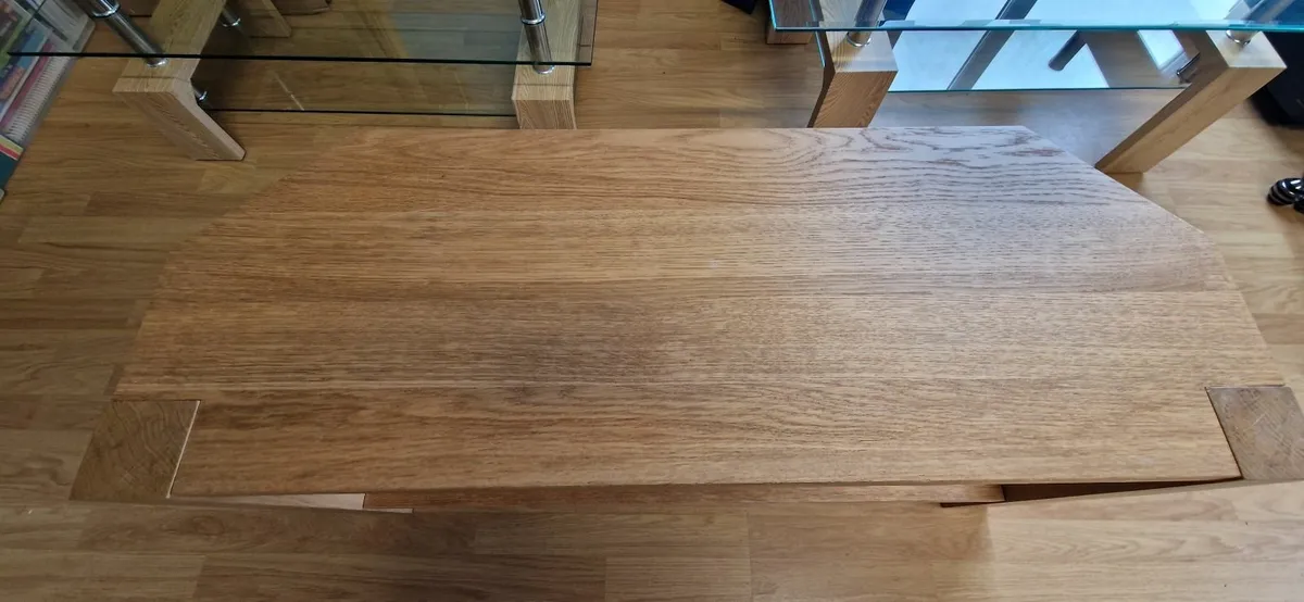 TV Stand Oak Effect with Console Shelf - Image 2