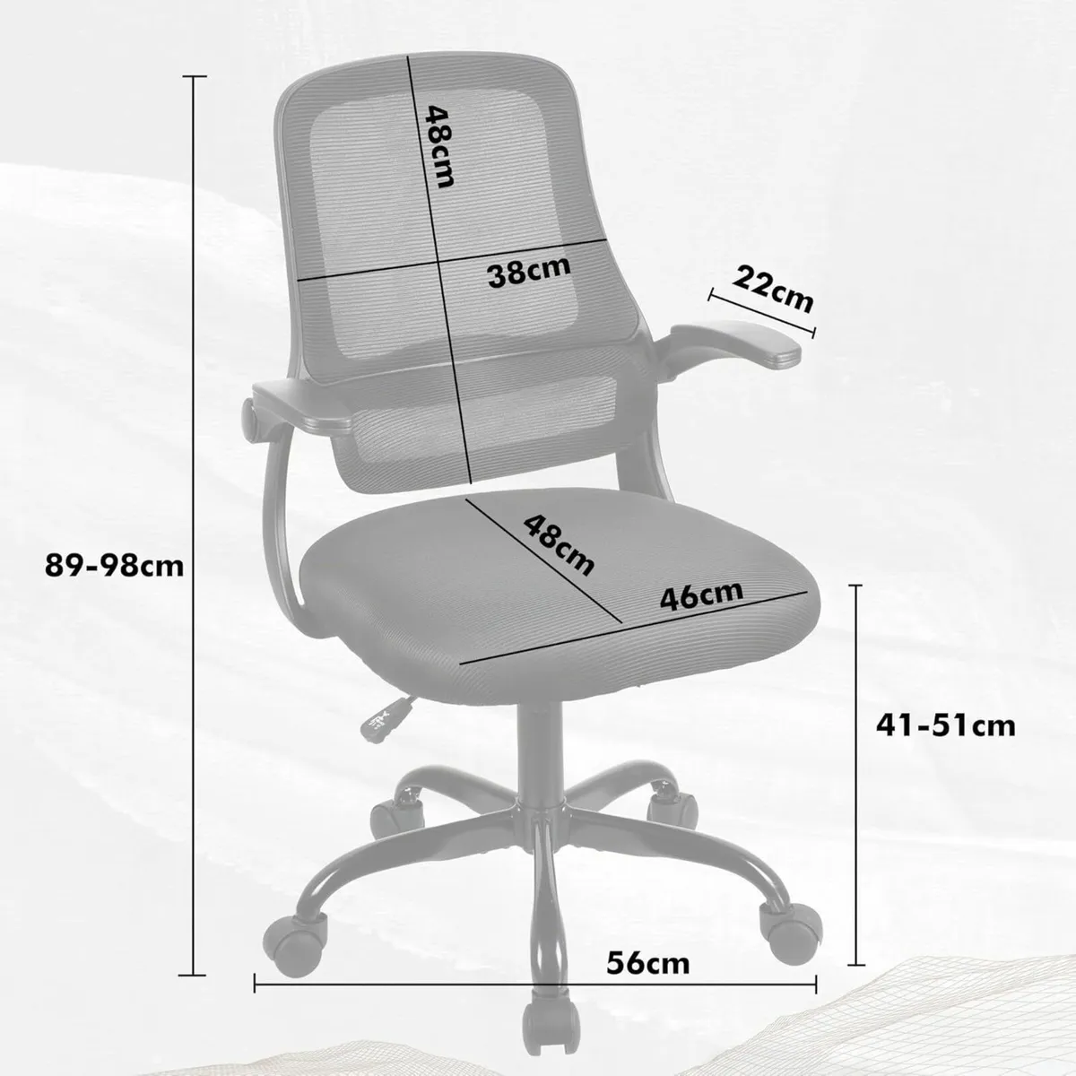 Adjustable ergonomic mesh swivel chair office - Image 4