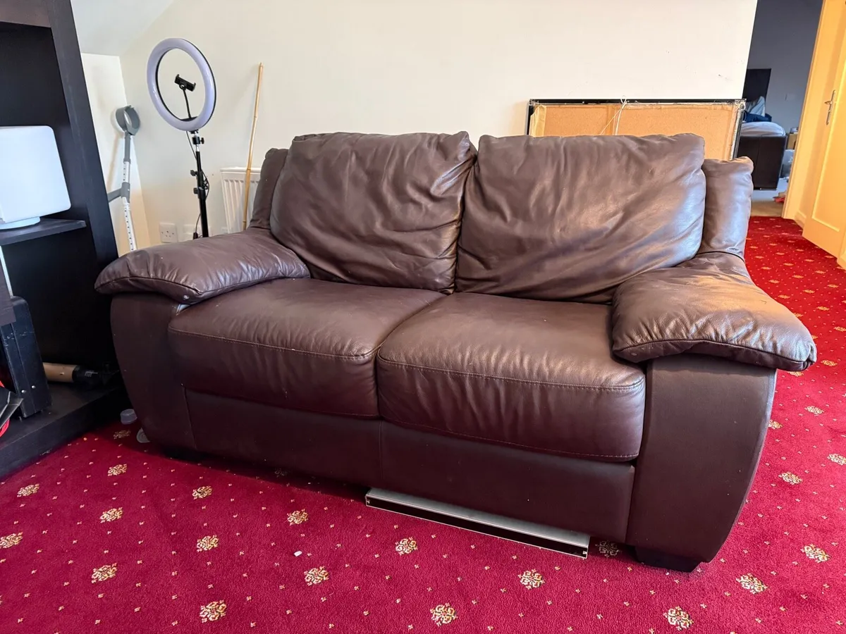 Leather Sofa 2 seater - Image 1