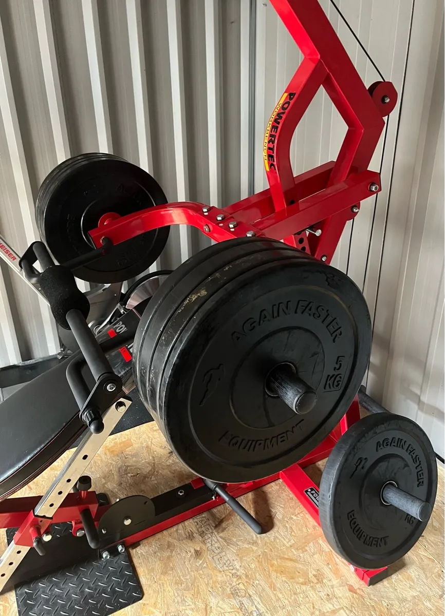Powertec leverage gym + 100kg Olympic bumpers - Image 3