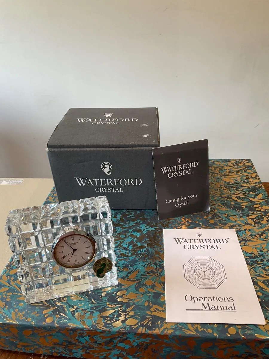 Waterford Crystal Clock/Paperweight - Image 1