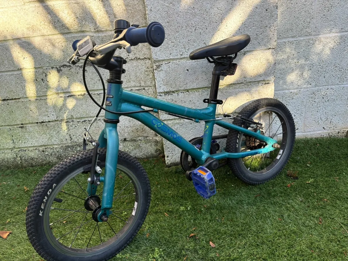 Carrera Cosmos Kids Bike - 14" Wheel - Blue - Image 3