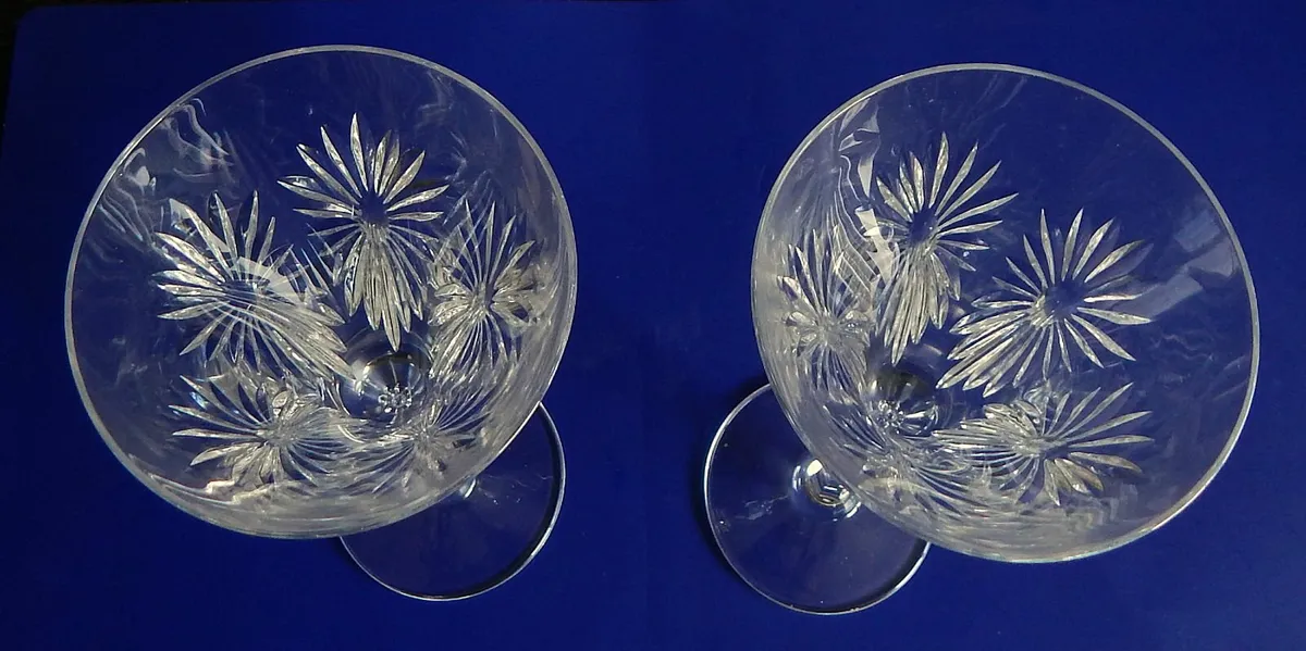 Pair of Vintage Crystal Millennium Toasting Flutes - Image 4