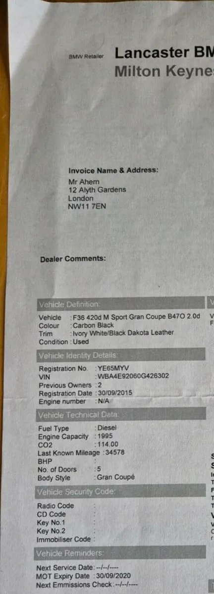 BMW 4 Series Gran Coupe 420d M Sport (2015) - Image 2