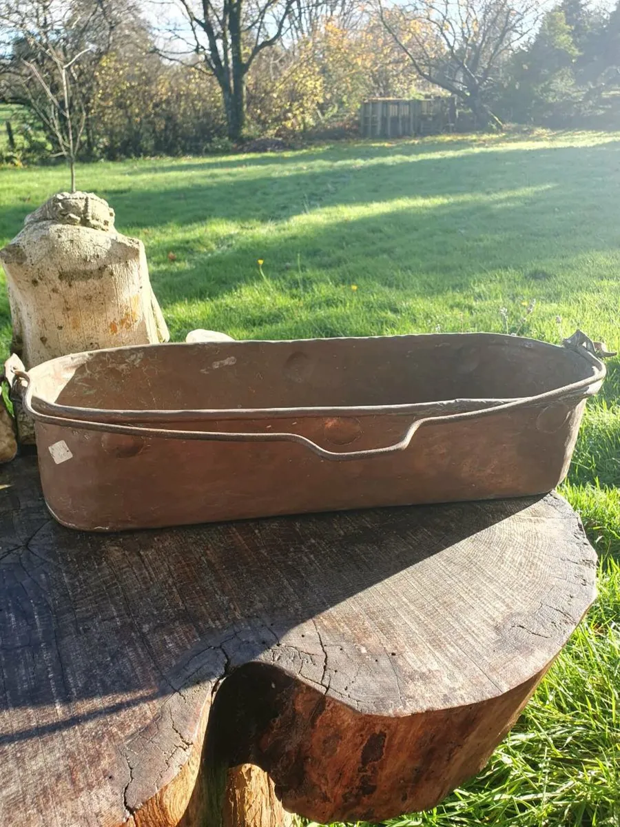 Antique copper fish kettle - Image 3