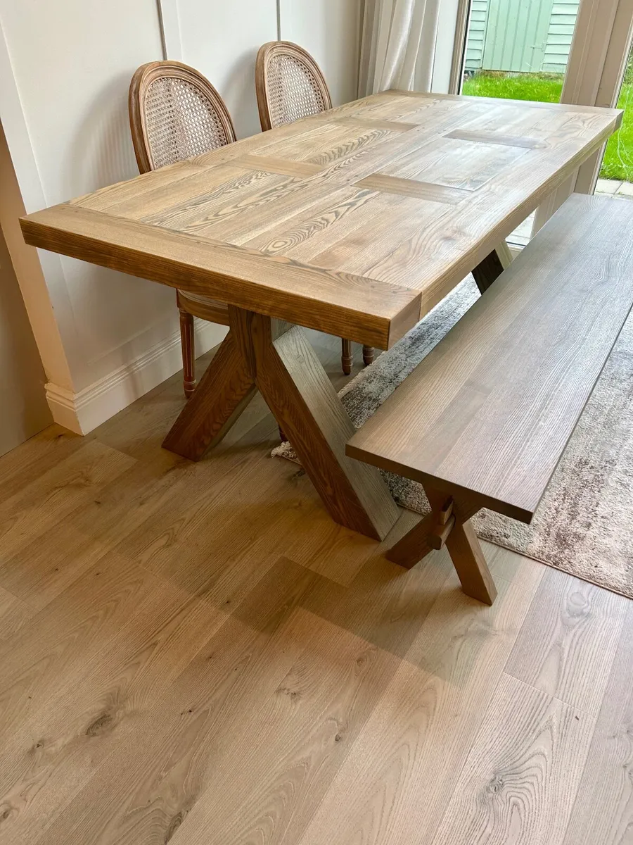 Dining table, bench and dining chairs - Image 3