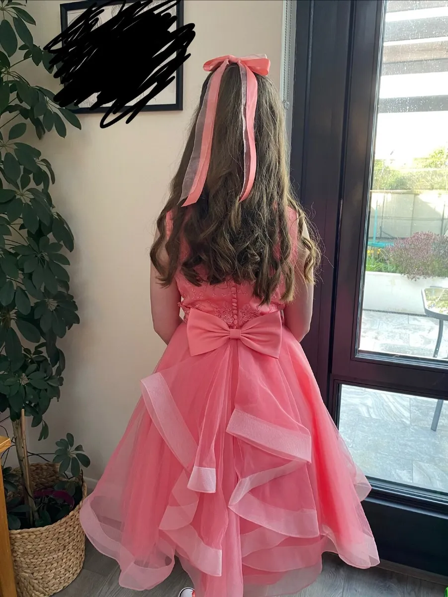 Confirmation Dress - Coral - Image 2