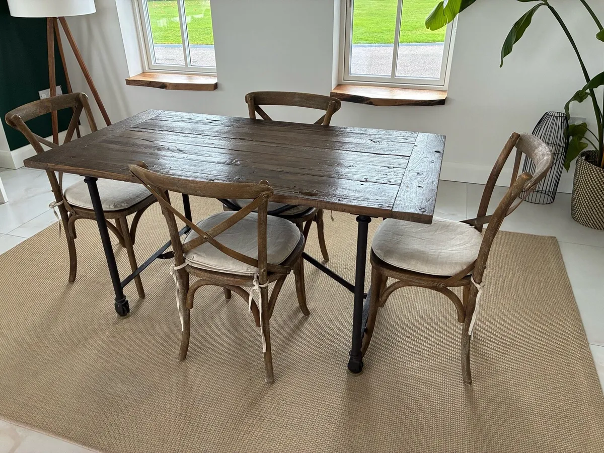 4-6 Seater Restoration Hardware Dining Set - Image 1