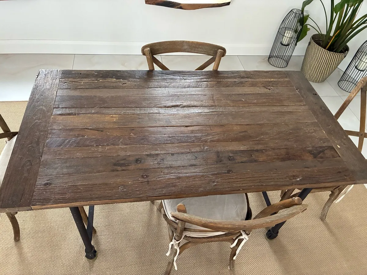 4-6 Seater Restoration Hardware Dining Set - Image 3
