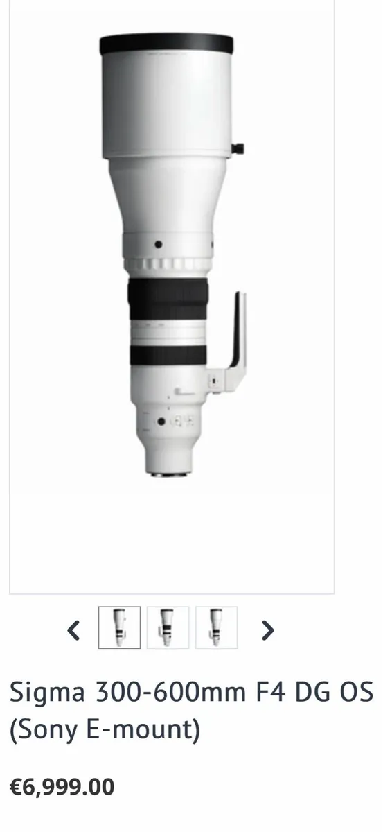 Sigma 300-600 F4 Sports Sony Mount. - Image 1