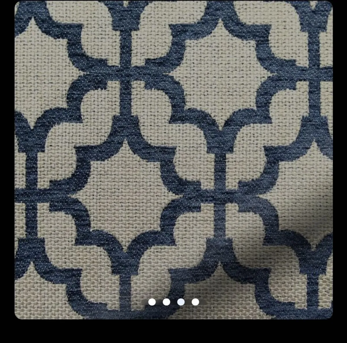 Lattice Navy Blue Roman Blind - Image 3