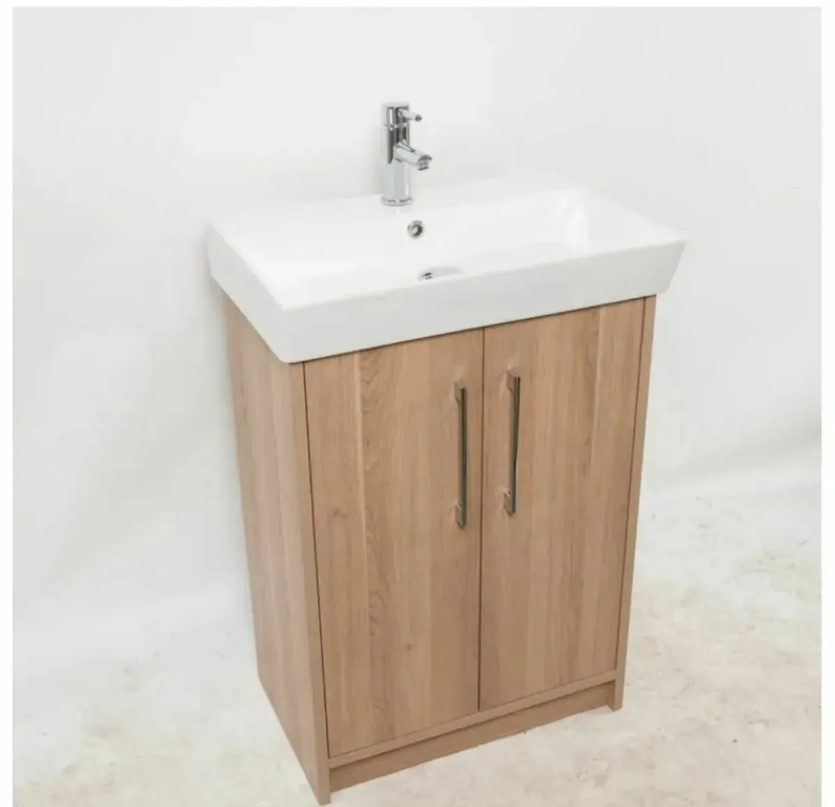 Bathshack BLACK NOVEMBER Oak Vanity Unit Bundle - Image 1