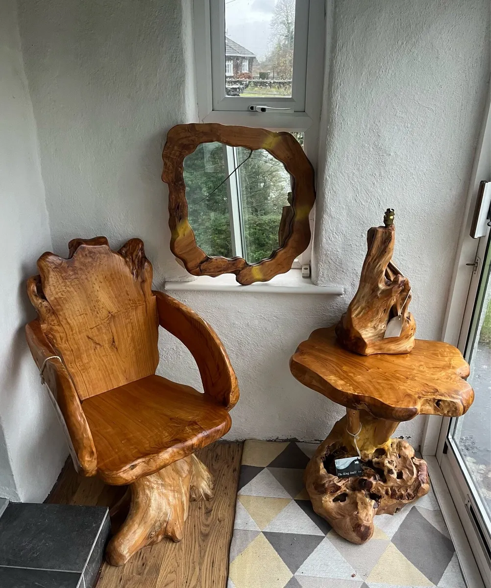 4 piece solid wooden furniture set - Image 1