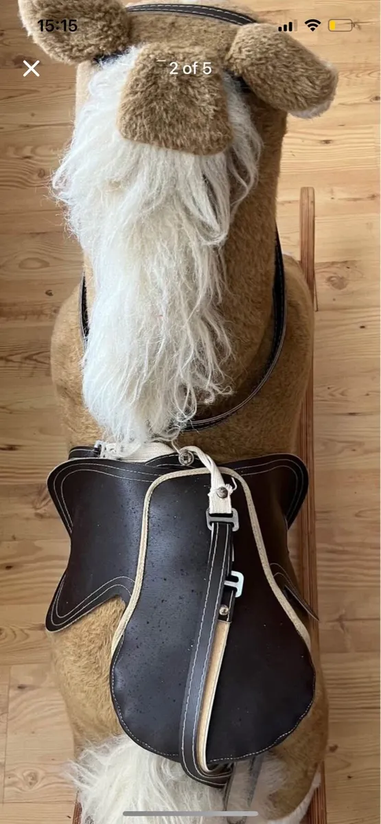 Vintage Plush Rocking Horse-Mamas & Pappas - Image 2