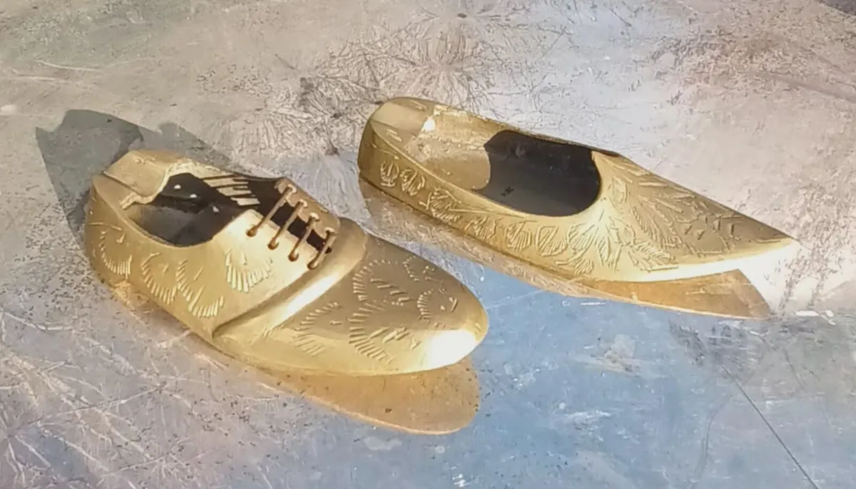 5 brass vintage shoes boots, D18 - Image 2