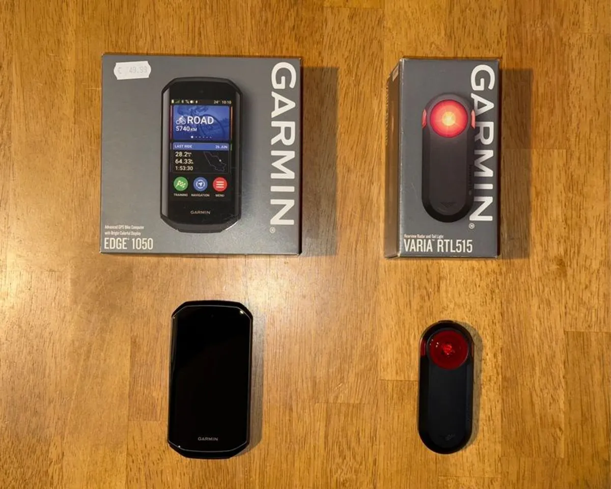 Garmin Edge 1050 & Varia Radar Light (as new) - Image 1