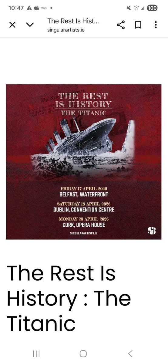 THE REST IS HISTORY/The Titanic