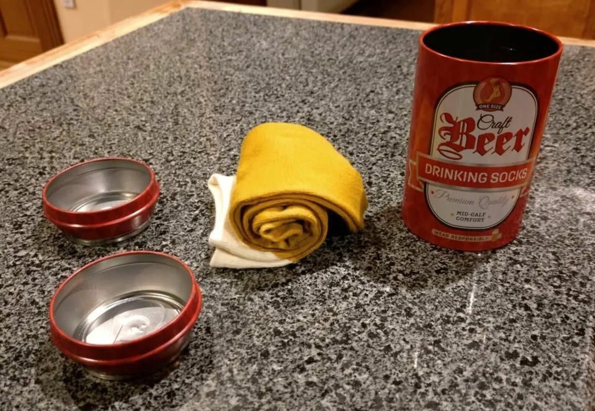 Drinking Socks In A Tin/can (brand New). - Image 2