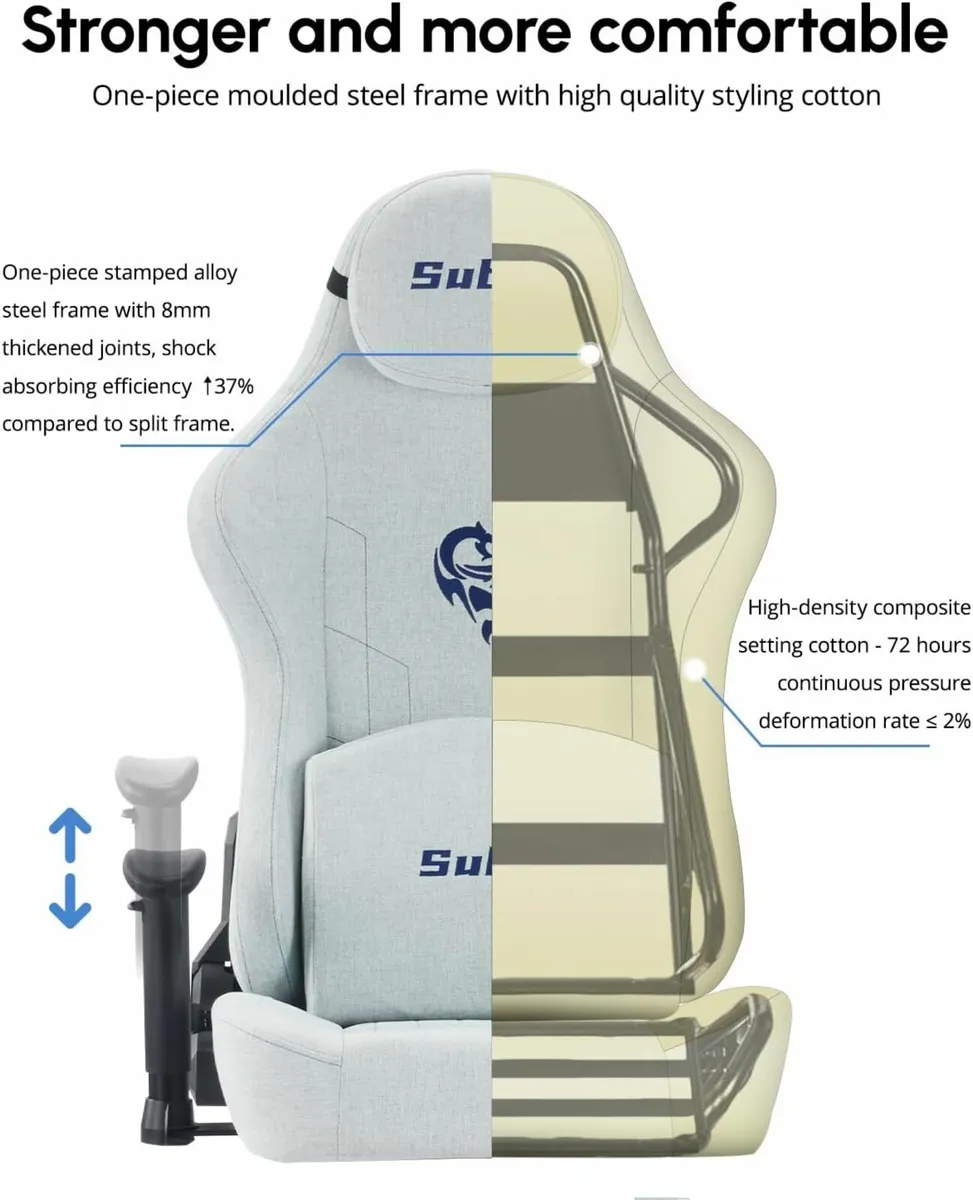 Gaming Chairs Office Lumbar Support 3D Armrest - Image 3