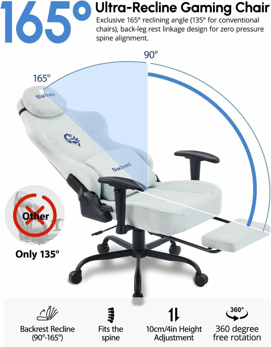 Gaming Chairs Office Lumbar Support 3D Armrest - Image 4