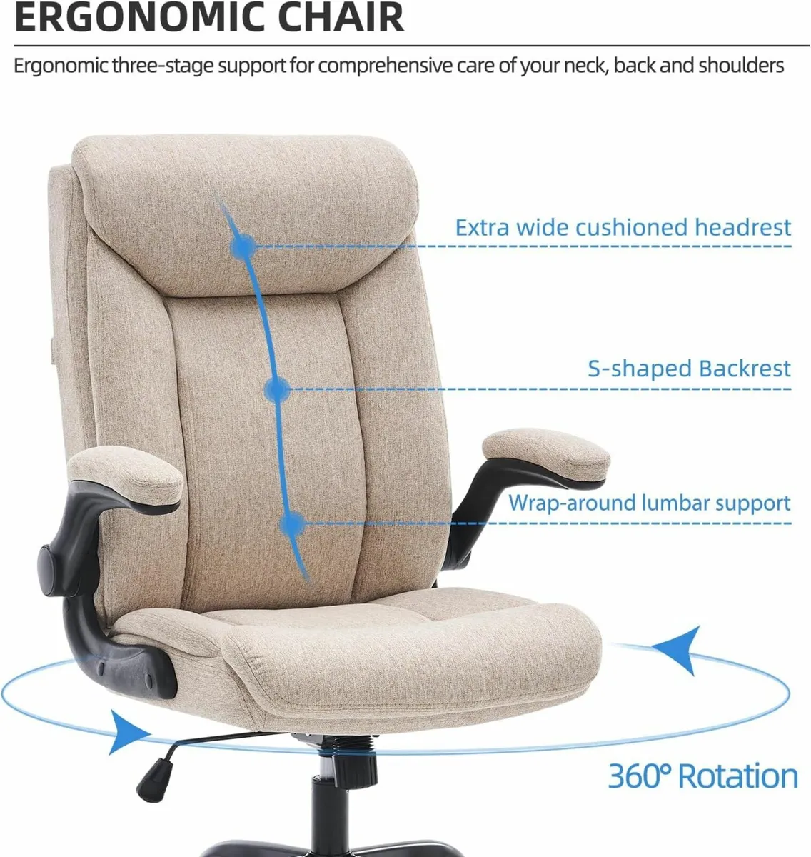 Executive Office Chair Computer Desk Gaming - Image 3