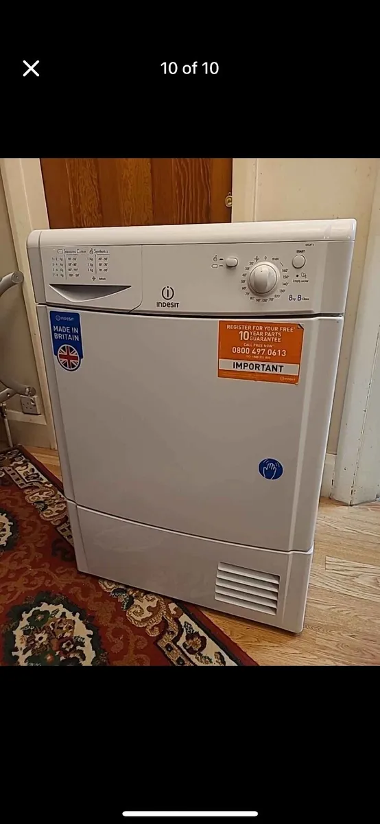 Indesit 8kg condenser tumble dryer