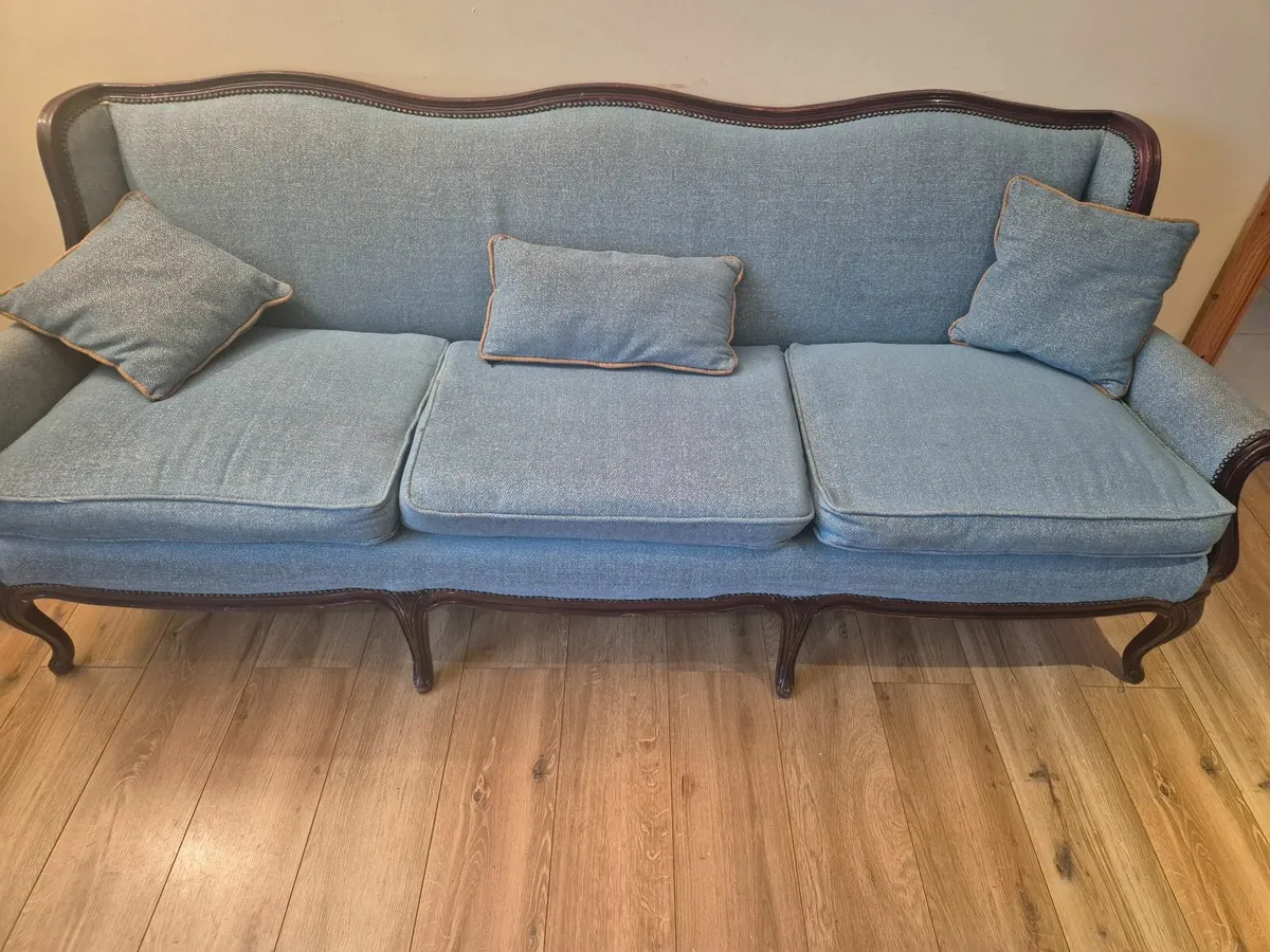 Queen Ann  Couch,  Armchair, & Rocking Chair - Image 1