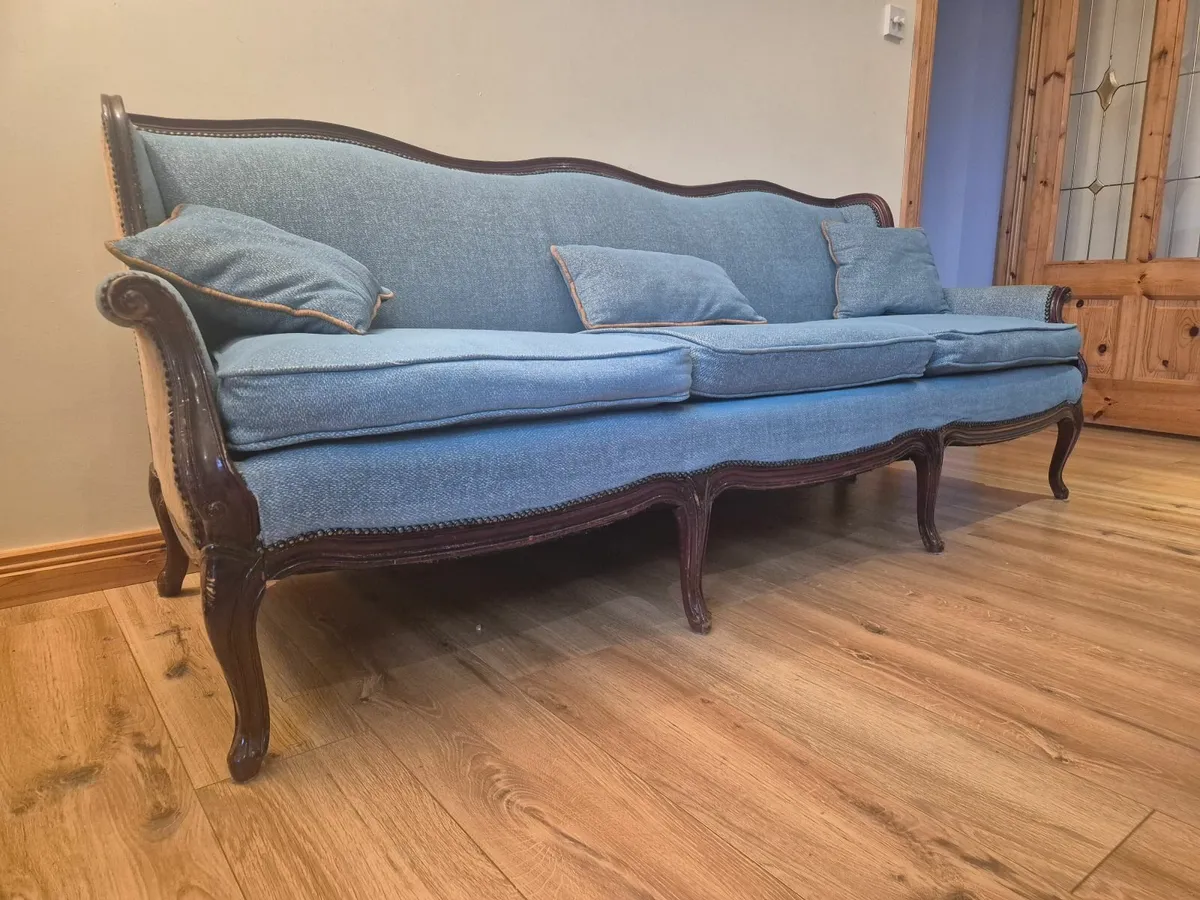 Queen Ann  Couch,  Armchair, & Rocking Chair - Image 3