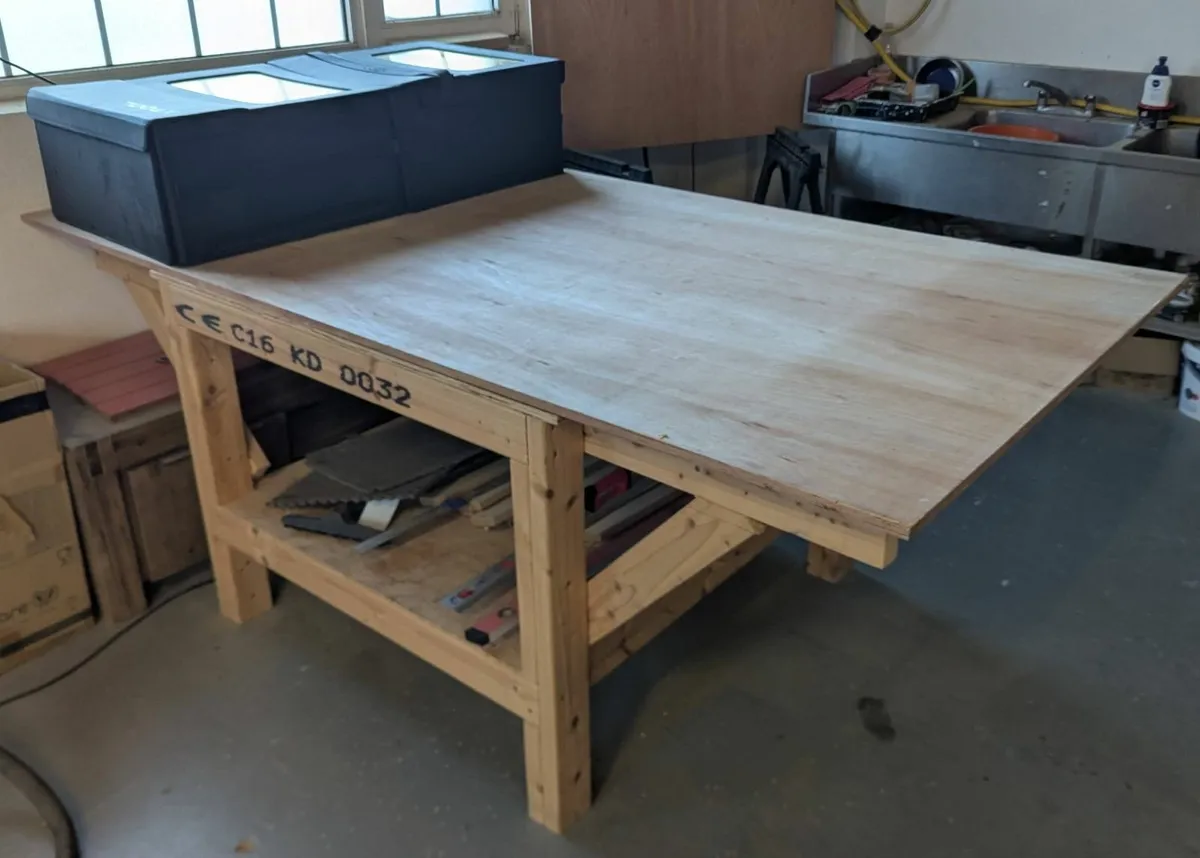 Heavy-duty Workbenches / Shop Tables (8x4 & 8x2) - Image 1