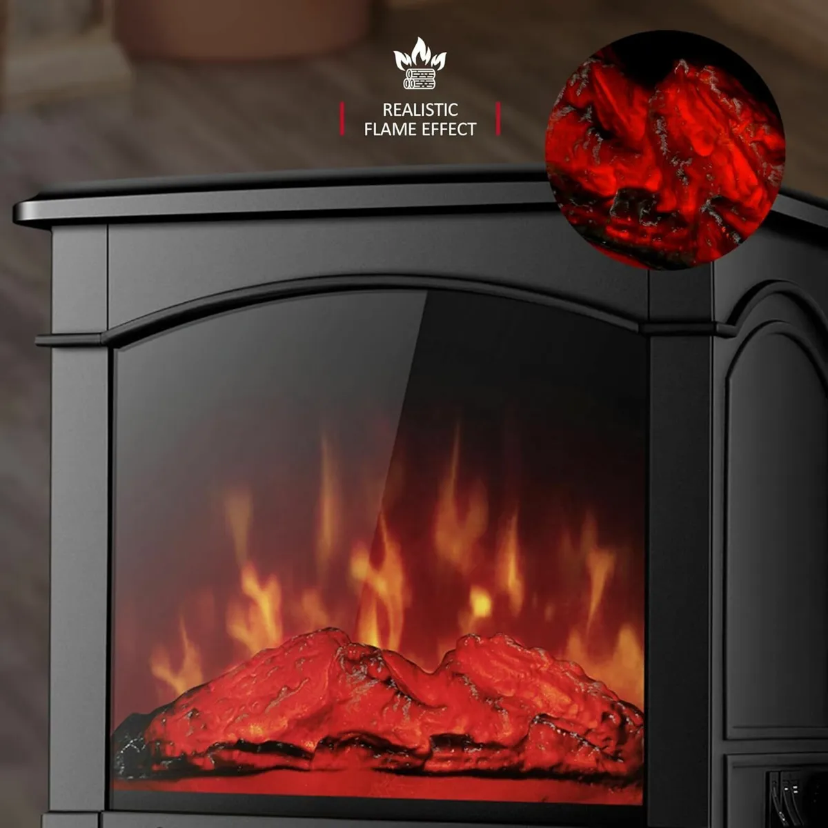 Stove Heater Electric Fireplace Fire Flame Effect - Image 3