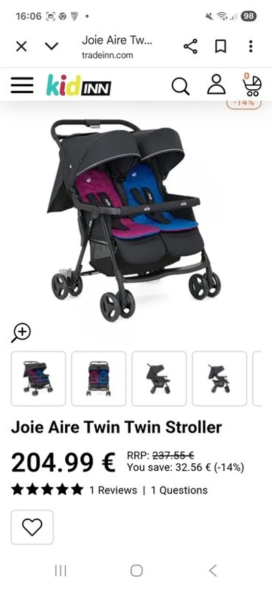 Joie Aire twin stroller - Image 4
