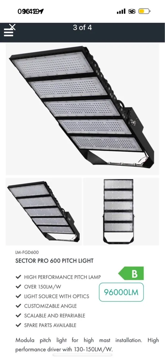 Pro pitch lights x 4 - Image 1