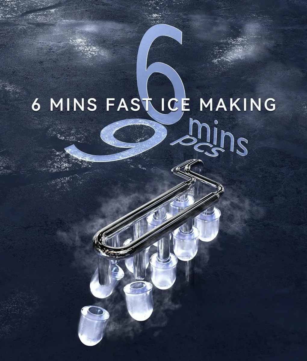 Maker Machine Countertop 9 Ice Cubes 6 Mins 12KG - Image 4