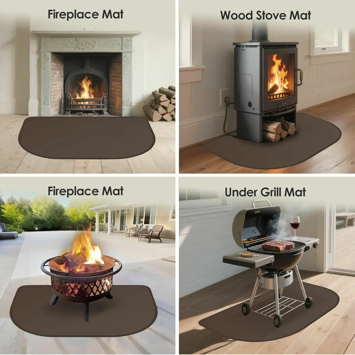 Hearth Rugs for Fireplaces Fire Resistant, 80x50 - Image 4