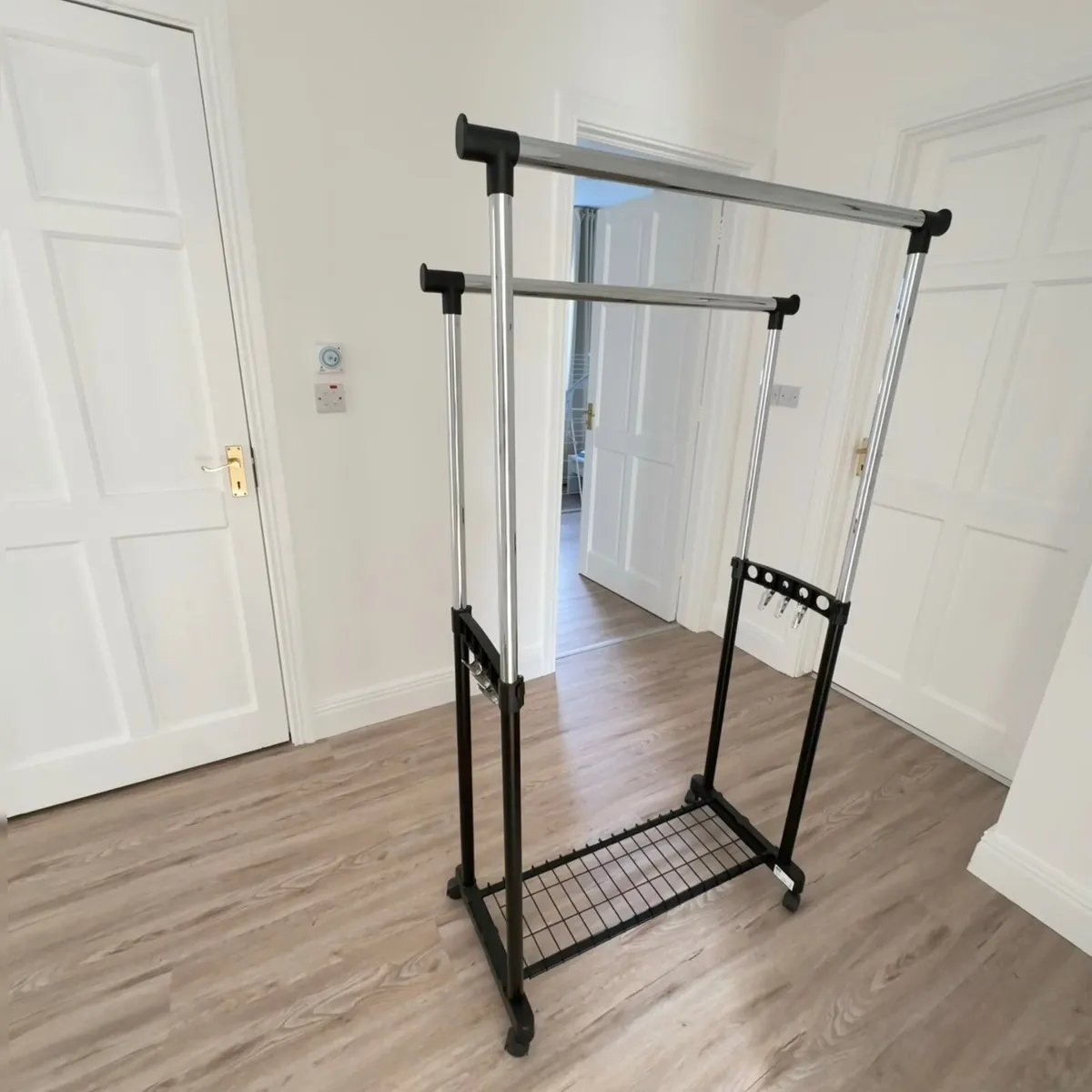 Double Rod Clothes Rack – Great Condition-Carlow