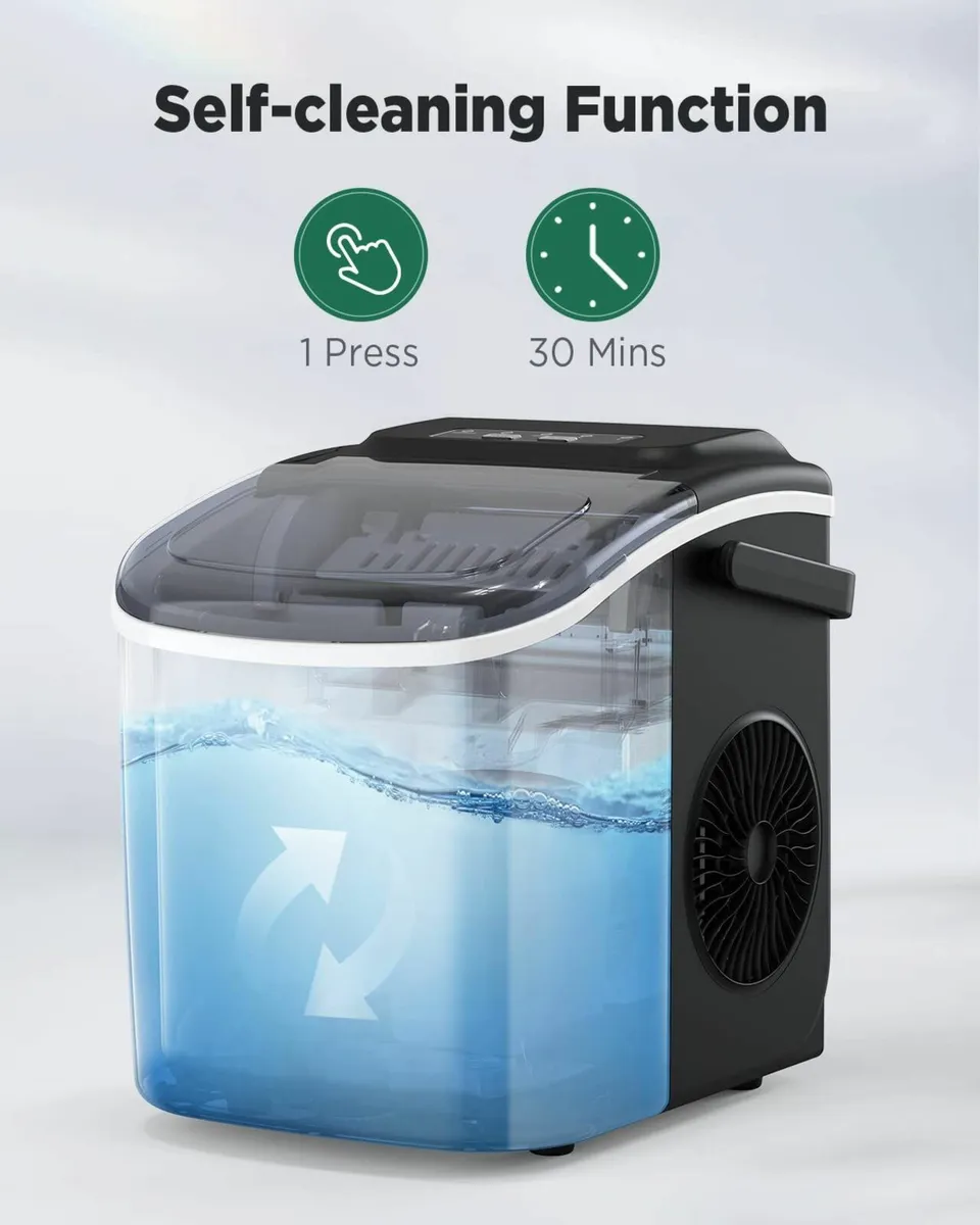 Ice Maker Machine 9 Cubes Ready in 6 Mins, 12 KG - Image 3
